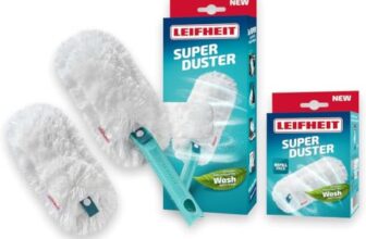 Leifheit Staubwedel SUPERDUSTER mit Ersatzbezug, waschbarer Staubwischer