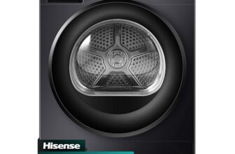 Hisense DH3S802BB3 Kondenstrockner mit Wärmepumpe / 8KG / 16 Programme/ConnectLife/Autodry/QuickDry/Allergie-Pflege/Auffrischen/TwinAir/DelayEnd/Feuchtesensor/EEK: C/Schwarz