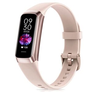 Fitness-Tracker mit Schrittzähler, Kalorienrechner & Stoppuhr, Gesundheitsuhr mit Herzfrequenz- und Schlafmonitor, 1,10″ AMOLED Farbtouchscreen, Sportuhr für Damen & Herren