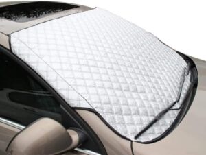 Auto Windschutzscheiben Abdeckung – Hochleistungs-Ultra-Dick Schutzabdeckung Schnee EIS Frost Staub Wasserbeständig UV,Flexible Größe für SUV LKW Auto Groß Oder Klein