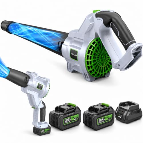 ETOOLAB Akku-Laubbläser 20 V, 2×4,0Ah Akkus, 1155 m³/h & 290 km/h, 5 Stufen
