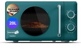 MEDION Retro Mikrowelle mit Grill – 20 Liter klein & kompakt – petrol