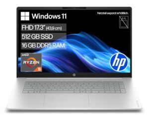 HP OmniBook 3 Laptop, 17,3″ FHD, AMD Ryzen 5 7520U, 8GB RAM, 512GB SSD