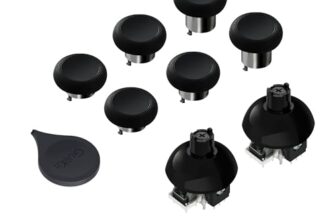 GuliKit Joysticks for PS5 DualSense/DualSense Edge Controller,TMR Magnetic Sticks,720° Adjustable Tension, 2 Pcs Anti-drift Repair Modules with 3 Pairs Thumbstick Caps, Soldering Required