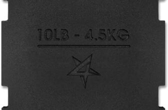 Yes4All L329 Gusseisen Ruck Plate Gewichte, 4,5 KG – 2 GRIFFE, Black
