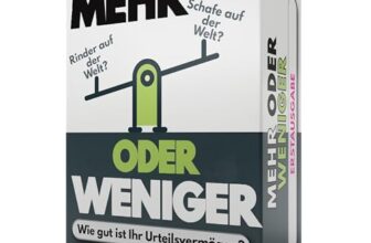 More or Less | Mehr Oder Weniger Kartenspiel | Wie gut ist Ihr Urteilsvermögen? Spiel für Erwachsene, Famile & Kinder | 2+ Spieler | Familienspiel | Reisespiel |