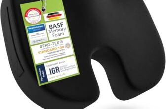 feela.® Orthopädisches Sitzkissen [3 Härtegrade] TESTSIEGER – Ergonomisches Sitzkissen für Bürostuhl & Auto – Schmerzlindernd, Steißbein entlastend, Sitzkomfort & Durchblutung fördernd (Medium)