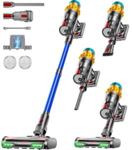 AIDTIPS Akku Staubsauger Kabellos, 55KPA/650W/70Min, Selbststehend, 1,8L
