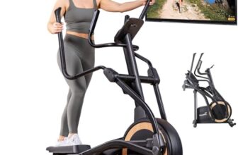 Skandika Crosstrainer für Zuhause Carbon P25-G, Crosstrainer klappbar, sehr leise, mit Generator verbraucht kein Strom, 32 Stufen, Kinomap App kompatibel, kompakt, Cardio, Ellipsentrainer Bis 150Kg