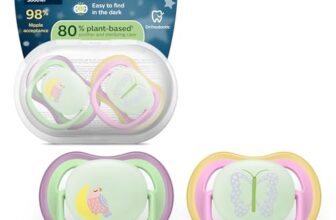 Philips Avent ultra air Nighttime Schnuller – kiefergerecht geformtes Design, für Babys von 6–18 Monaten, leuchtet im Dunkeln, weicher, symmetrischer Silikonsauger, BPA-frei, 2er-Pack, SCF376/29