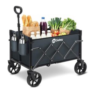 Sekey Mini 4029 Bollerwagen Faltbar, Handwagen Klappbar Klein 60L 80KG