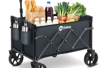 Sekey Mini 4029 Bollerwagen Faltbar, Handwagen Klappbar Klein 60L 80KG