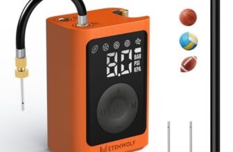 ETENWOLF Elektrische Ballpumpe,0,14-1,17 Bar Tragbare Luftpumpe