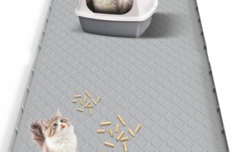 Große Katzenklo Matte 86×56cm, Silikon Katzenstreu Matte Napfunterlage Katzen, Wasserdicht Urinbeständiges Katzenmatte Katzenklo für Fressnapf & Katzentoilette