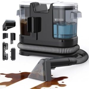 Welsauber Nasssauger Polsterreiniger Gerät | 600 W Polsterreiniger mit 22.000 Pa Saugleistung | Teppichreiniger Waschsauger mit 1,75 L/1 L Wassertanks | für Sofa, Teppich, Polster & Auto