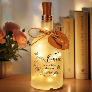 Hiipeefeel Geschenke für Oma Geburtstag, LED Flaschenlicht