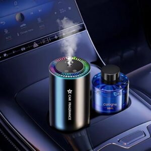 2026 Auto Lufterfrischer mit 50ml Parfüms, Auto Elektrischer Duft, Ultraschall-Zerstäuber, Intelligente 3 Modi, Auto EIN/Ausschalten, Eingebauter Akku, Aroma Diffusor Hält 5 Monate BJ-577(Cologne)