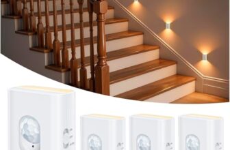 WILLED LED Nachtlicht mit Bewegungsmelder Akku, Wiederaufladbar Treppenbeleuchtung mit Bewegungsmelder, 2700K Warmweiß Nachtlicht Kinder für Flur, Treppe, Küche, Schrank, Bad(4 Stück)