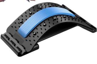 REGAPOG Rückenstrecker Lendenwirbelbrett – Rückendehner mit Massagepunkten, Verstellbar, Ergonomisches Rückenbrett für Zuhause, Rückenstrecker Gerät für Lendenwirbelsäule (Blau)