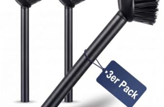 Spülbürste 3er Pack schwarz I Modernes Design für Schwarze Küchen, minimalistisch I Küchenbürste handlich & effektiv I Geschirrbürste I Abwaschbürste I Reinigungsbürste schwarz, Cleaning Brush