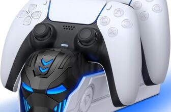 PS5 Controller Ladestation, PS5 Zubehör mit Cooles Aussehen für DualSense PS5 Controller, Ladestation für PlayStation 5/Edge Controller-Taschen