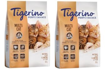 Tigerino Performance Multi Cat Katzenstreu | Babypuderduft (2x12L)