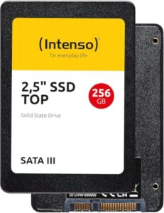 Intenso Top Interne 2,5″ SSD SATA III, 256 GB, Schwarz
