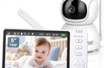 OBVHNUA Babyphone mit Kamera ohne WLAN 5 Zoll 720P, 100 Std. VOX