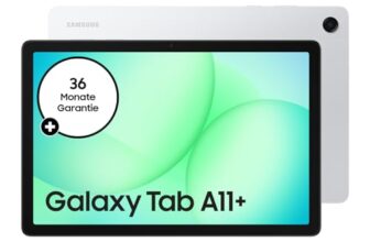 Samsung Galaxy Tab A11+, AI Tablet, 11 Zoll Display, 90 Hz Bildwiederholrate, 128 GB Speicher, 6 GB RAM, Android, Dolby Atmos Quad-Lautsprecher, Silver, 3 Jahre Herstellergarantie