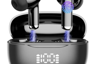 2026 Neu Bluetooth Kopfhörer, In Ear Kopfhörer Kabellos Bluetooth 5.4, 4 ENC Noise Cancelling Mic mit 40Std Tiefer Bass, Wireless HiFi Stereoton, IPX7 Wasserdicht Sport Ohrhörer LED-Anzeige, USB-C
