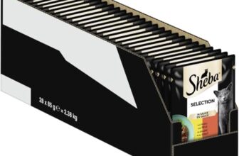 Sheba Selection Katzen Nassfutter im Portionsbeutel mit Huhn und Rind in Sauce 28x85g