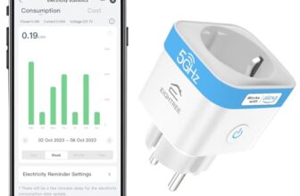 EIGHTREE WLAN Steckdose 5GHz Kompatibel mit Alexa/Google Home, 16A 1er Pack
