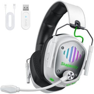 Skapendy VK81 Gaming Headset Kabellos PS5/PS4/PC, Bluetooth, 50H Akku