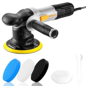 Exzenter Poliermaschine Auto 800W: DEKOPRO Doppelte Aktion poliermaschine Set mit 150MM Pad, 6-stufige variable Geschwindigkeit 1800-5500RPM 9MM Orbit – für Autodetailing, Polieren und Wachsen