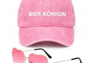 QWEJFSFHG Malle Accessoires 2Pcs Bier Königin Kappe & Herz Sonnenbrille, Mallorca Party Outfit Freundin, Ballermann Outfit Damen, Geschenke für Freundin, Malle Outfit Damen für Strand Urlaub Festival
