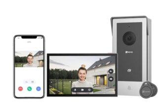 EZVIZ Video-Türsprechanlage, WiFi Türklingel mit 7″ Farb-Touchscreen, 1080p Nachtsicht und Zwei-Wege-Audio, Gegensprechanlage mit Fernentriegelung, Dualband-WLAN, schlankes Design, CP5