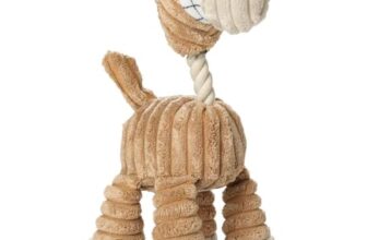 HUNTER Hundespielzeug HUGGLY, für kleine und mittlere Hunde, Plüschspielzeug, Kuschelspielzeug, weich, kuschelig, niedlich, waschbar, Stil: Zoo Giraffe, Größe: 25 cm