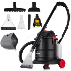 LEHMANN Waschsauger Ultrawash 4 in 1 | Staubsauger für Teppiche und Polstermöbel | Beutelloser Staubsauger mit 20-Liter-Behälter | inkl. umfangreichem Zubehör