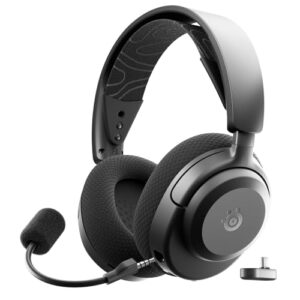 SteelSeries Arctis Nova 3X Wireless Gaming-Headset – App-Steuerung – 40 Std. Akku – Neodym-Magnet-Treiber – 2,4 GHz/Bluetooth – Abnehmbares Mikrofon – Xbox, PS5, PC, Switch, Mobilgeräte – Schwarz