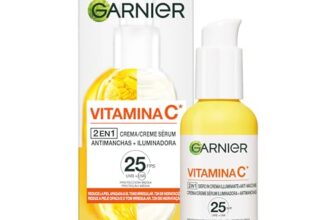 Garnier , 2-in-1-Gesichtsserum zum Aufhellen und gegen Hautunreinheiten, mit 20% Vitamin C und SPF25, nicht fettend, klinisch getestet, 50 ml
