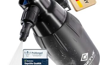 CRAFTUS® Drucksprüher 1L für gleichmäßige Verteilung von Flüssigkeit I Pumpsprühflasche für den Haushalt [EPDM] I Pumpflasche mit Überdruckventil & Verstellbarer Düse