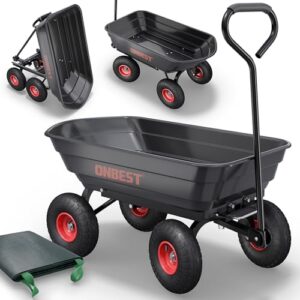ONBEST Transportwagen mit Kippfunktion – 300 kg, 75 L Wanne