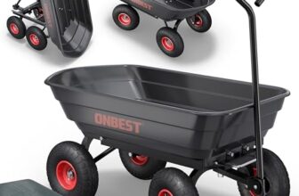 ONBEST Transportwagen mit Kippfunktion – 300 kg, 75 L Wanne