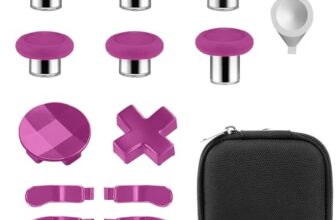 Metall Tasten Set für Xbox Elite Series 2 Controller Magnetic Joysticks Analogsticks 6 Metallbeschichtung Joysticks, 4 Paddles, 2 D-Pads, 1 Justierwerkzeug für Xbox Elite Series 2-Core (Rosenpulver)