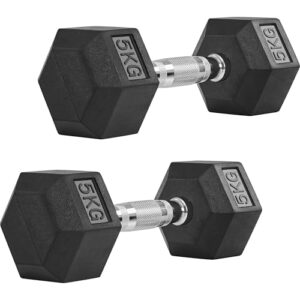 Yaheetech 2er-Set Kurzhanteln 5 kg Hexagon Hanteln