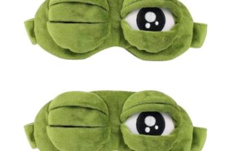 2 Stück Schlafmaske lustig,Frosch,Weicher Stoff,Augenmaske für Reisen,Grün