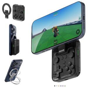 abxylute M4 aufsteckbarer Bluetooth-Gaming-Controller für Android, iPhone, kompatibel mit Switch 1 & 2, taschengroßer Retro-Arcade-Handy-Gamepad mit Ständer, Doppel-Joysticks, Turbo, Magnetfunktion