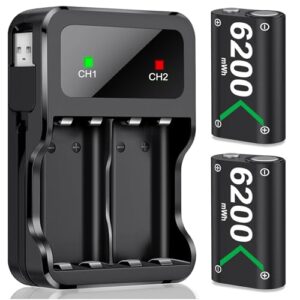 HELLCOOL 2x6200mWh Akku für Xbox Series X|S/Xbox One Controller