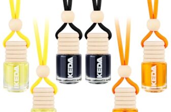 IKEDA Auto Lufterfrischer 6×4 ml, Orange, Zitrone, Dunkle Nacht