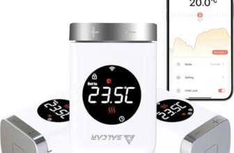SALCAR Smart Home Heizkörperthermostat TRV801W 3er Set WiFi Thermostat kompatibel mit Amazon Alexa & Google Assistant Programmierbar Tuya Heizungsthermostat, kein Gateway Erforderlich